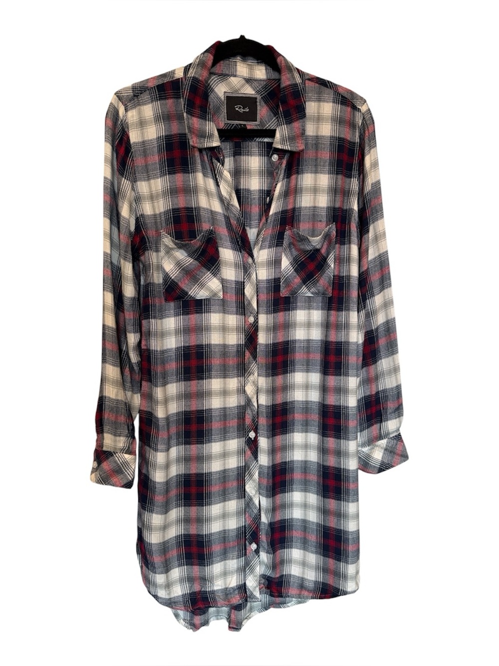 Rails Plaid Button-Down Tunic Dress